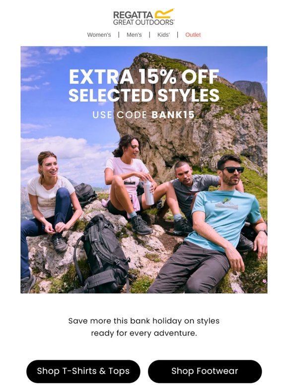 Bank Holiday Treat: Extra 15% Off