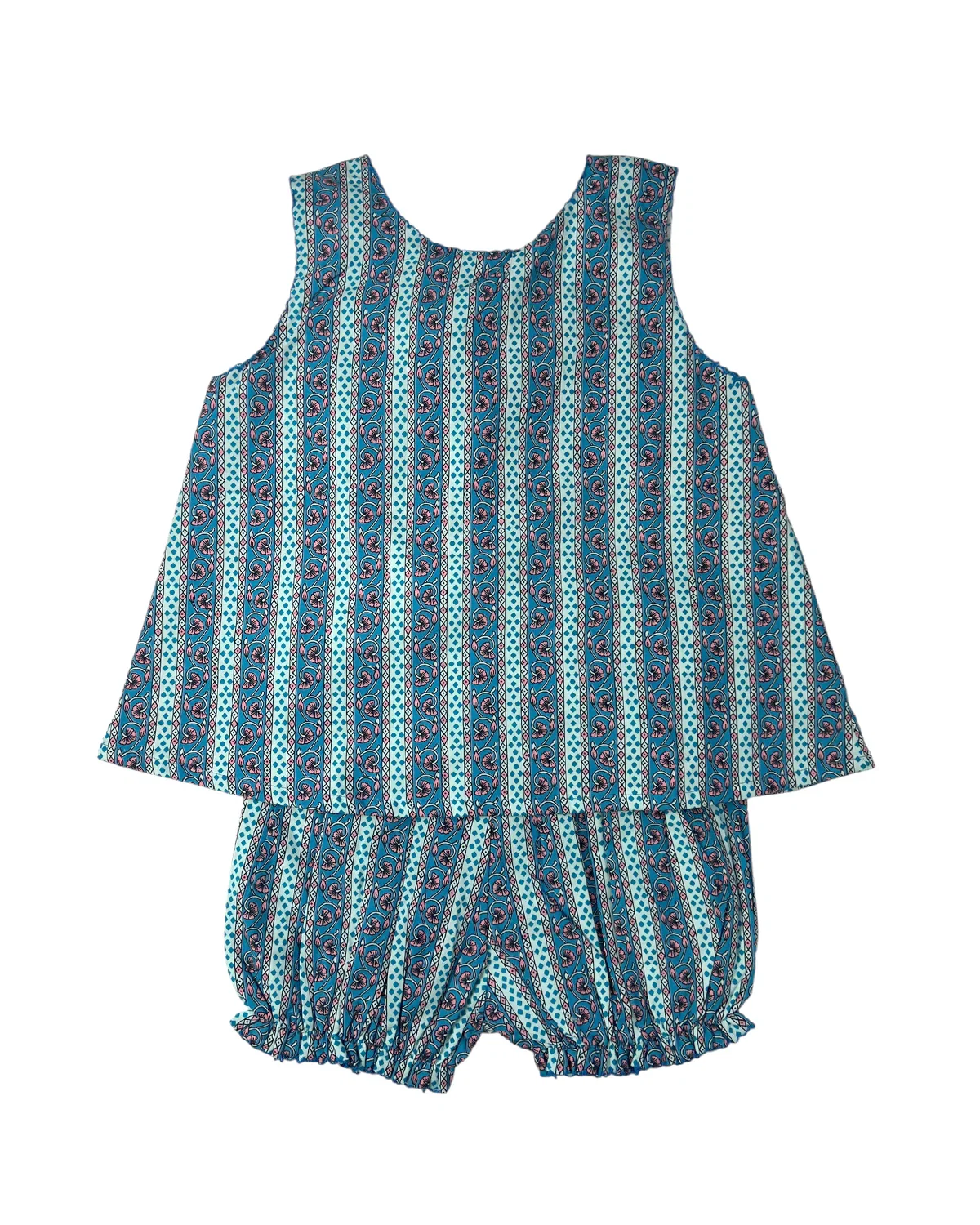 Image of Sapphire Swirl Block Print Bloomer Set