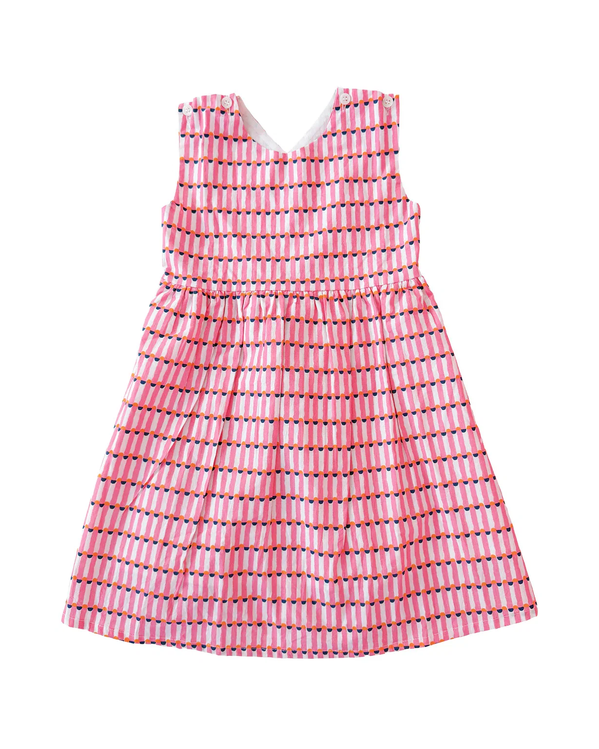 Image of Pink Block Print Dress