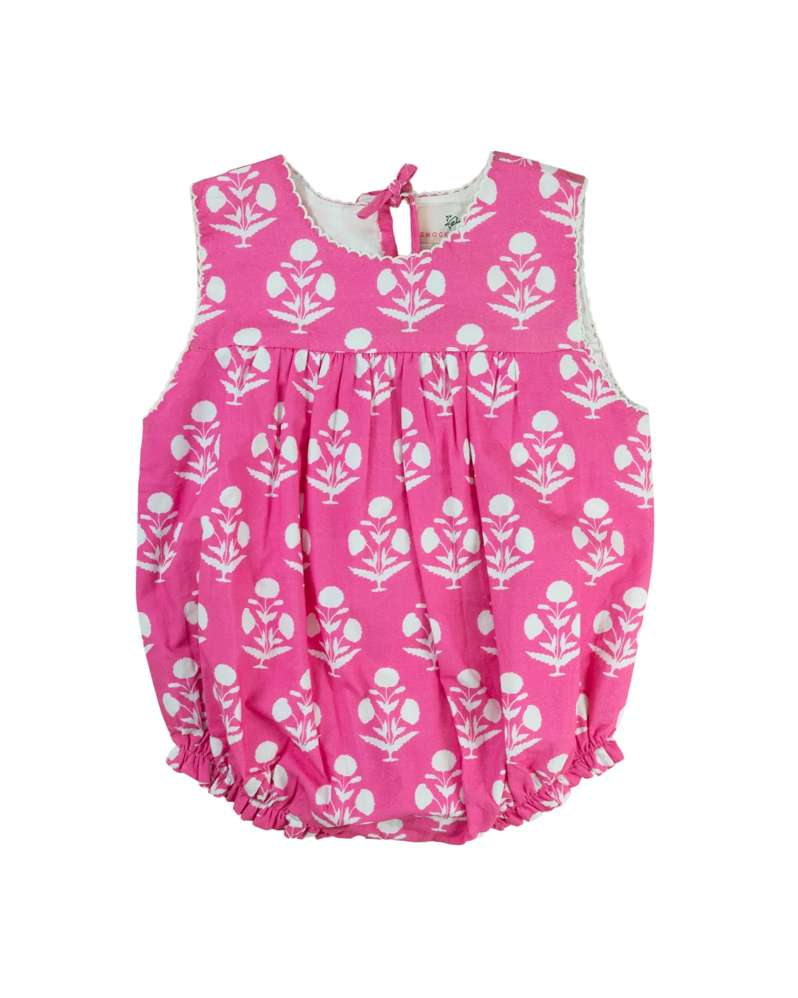 Image of Pink Floral Block Print Bubble