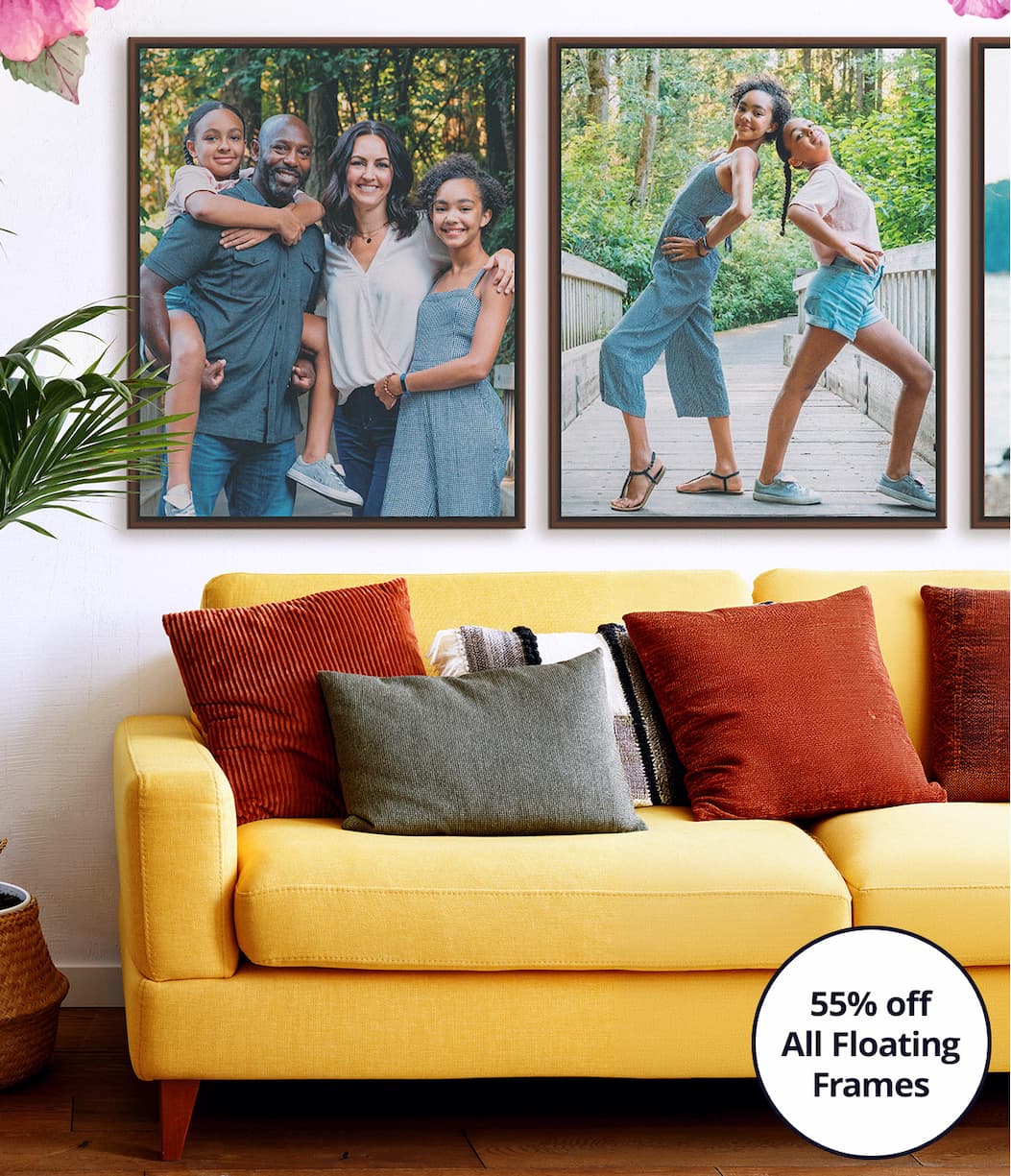 55% off all Floating Frames