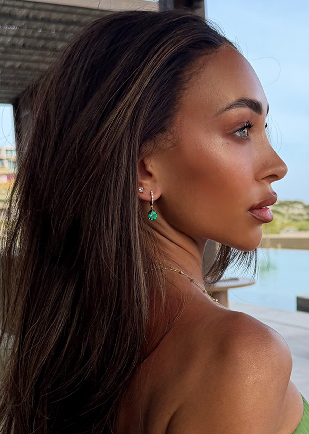 Astra Emerald Drop Earrings