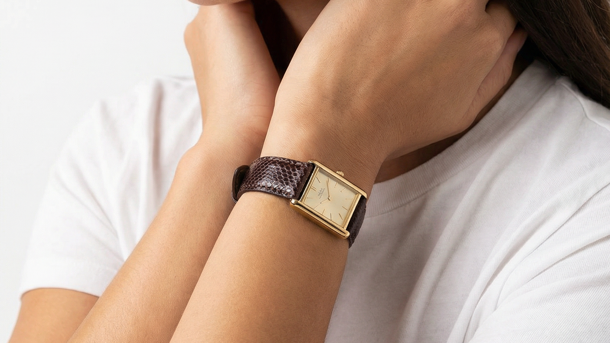 Women's Brown Snakeskin Watch Band