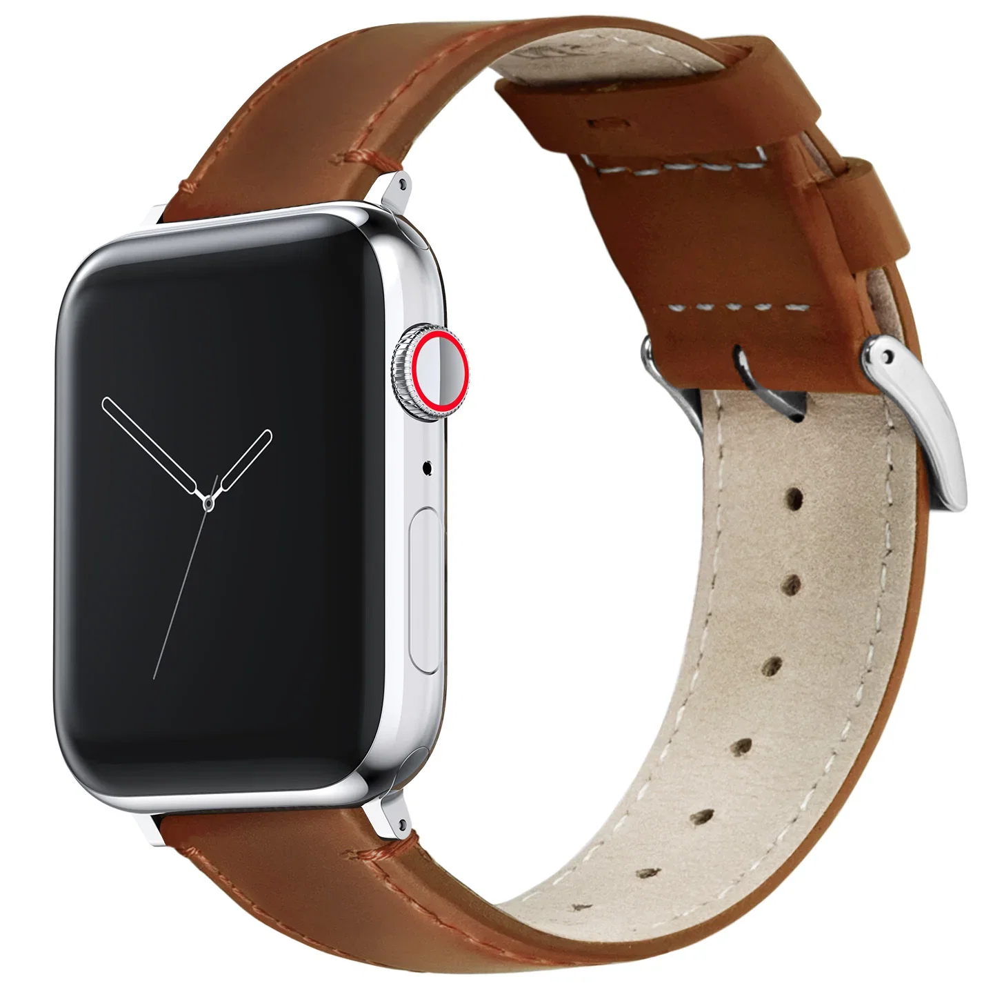 Image of Apple Watch Weathered Brown Leather Watch Band (Women's)