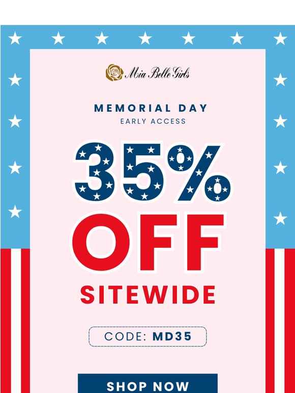 MEMORIAL DAY SALE STARTS NOW! ❤️💙🤍