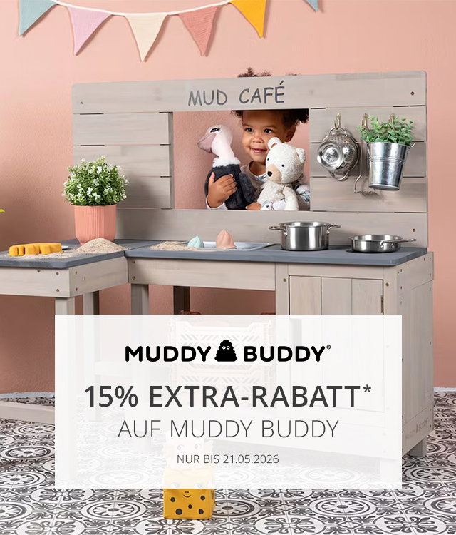 Nur bis 21.05.2026 - 15% Rabatt* auf MUDDY BUDDY® - Jetzt entdecken!