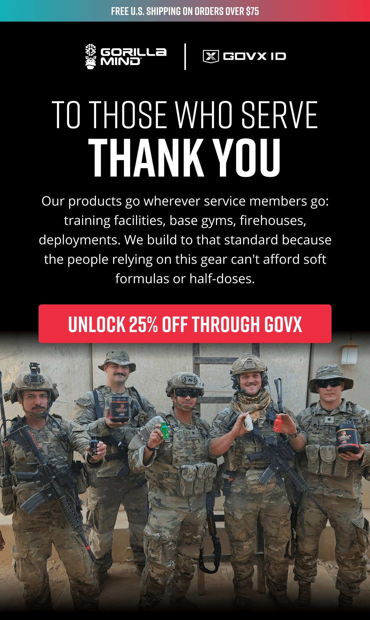 Unlock 25% OFF Through GOVX - Gorilla Mind