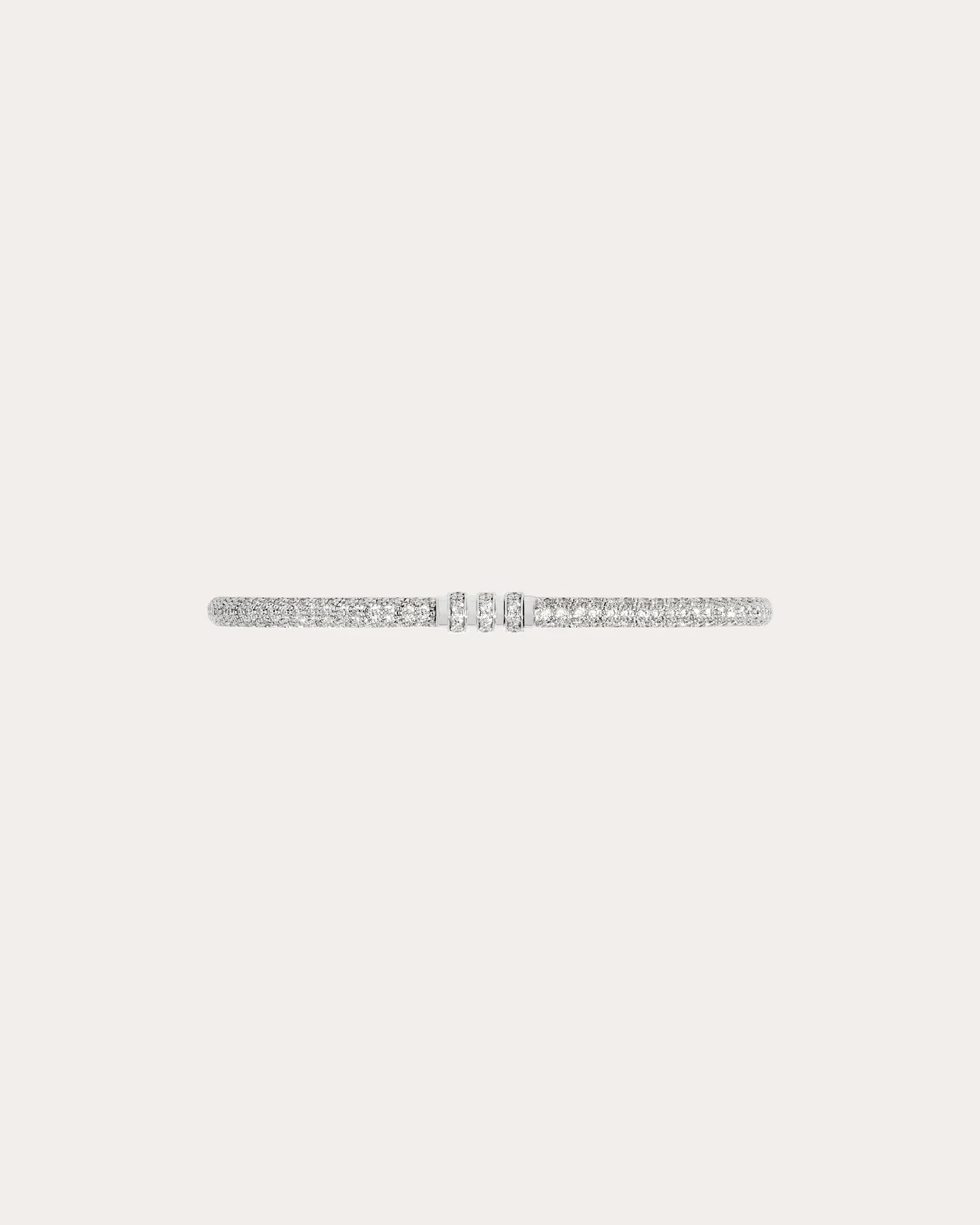 Diamond & 18k White Gold Reptile Bangle