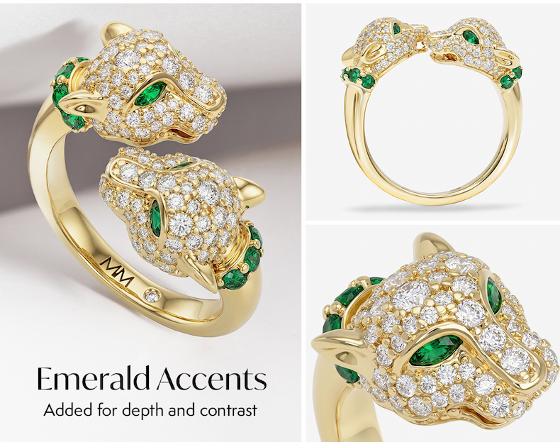 Emerald Accents: Added for depth and contrast