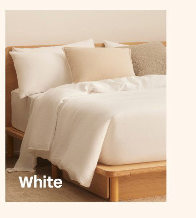 Eva Hemp Linen Sheets White