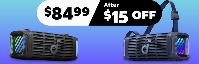 Soundcore Boom 3i Outdoor Bluetooth Speaker, Black or Blue