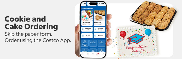 Order cookies and cake now in the costco app