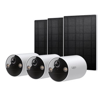 TP-Link Tapo 2k Smart Wire-Free Security Camera with Solar Panel, 3-Pack