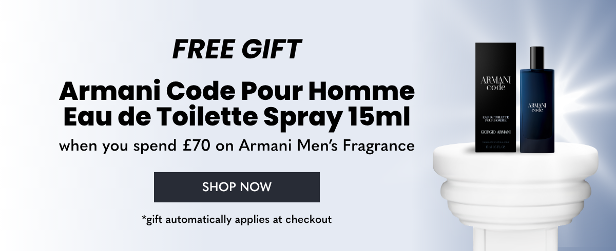 Free Gift - Armani Code Pur Homme Spray 15ml when you spend £70 on Armani Men's Fragrance