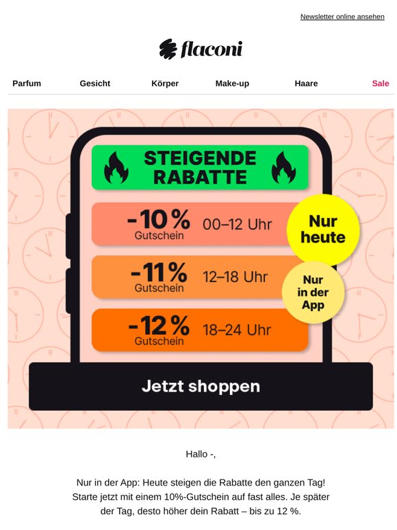 Steigende Rabatte: Bis zu 12 % in der App