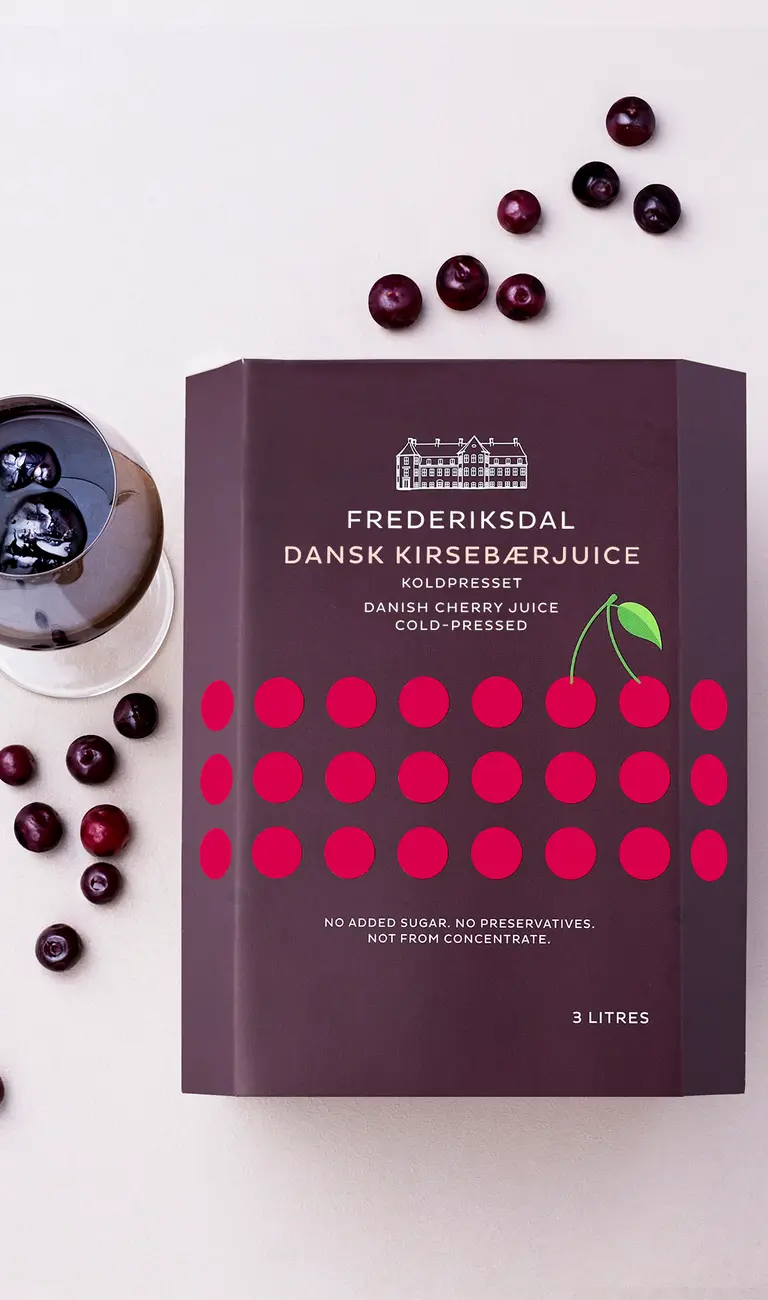Image of Kirsebærjuice, 3 l fra Frederiksdal Gods (Uden tilsat sukker)