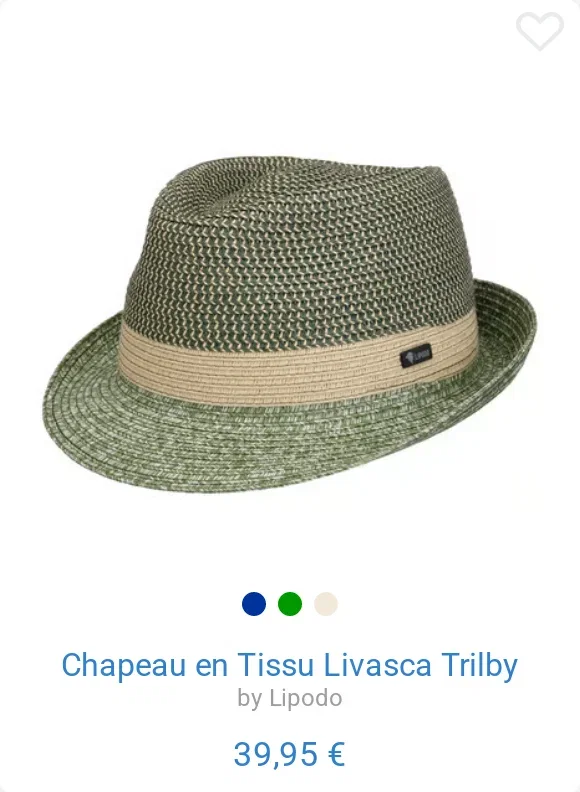 Chapeau en Tissu Livasca Trilby by Lipodo