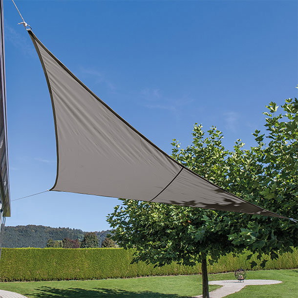 Sonnensegel, dreieckig, 3.6 m, wasserabweisend , taupe