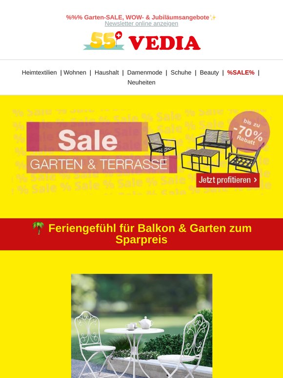 Ferien auf Balkonien 🌞 bis -70% im Garten-SALE