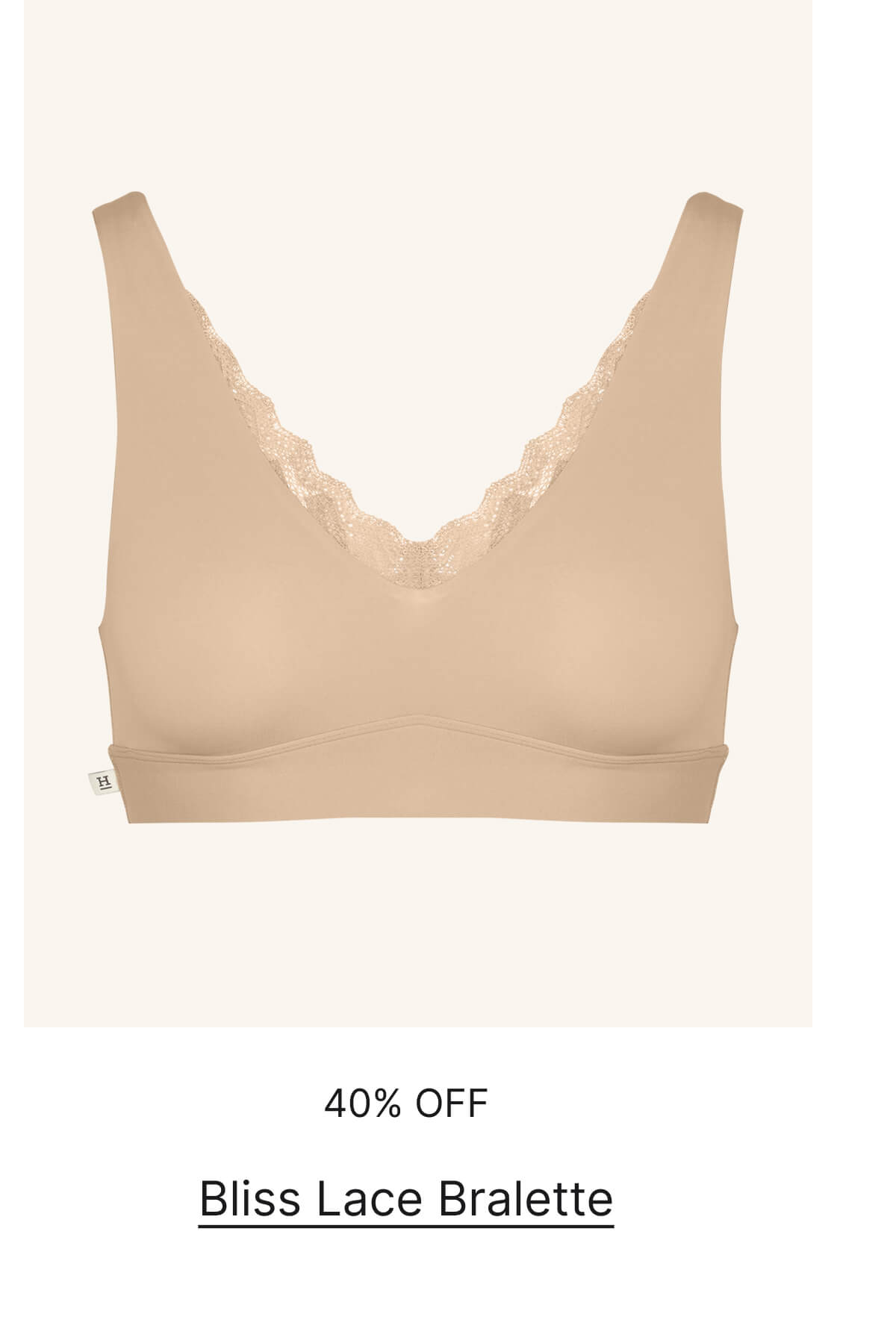 Bliss Lace Bralette. 40% off.