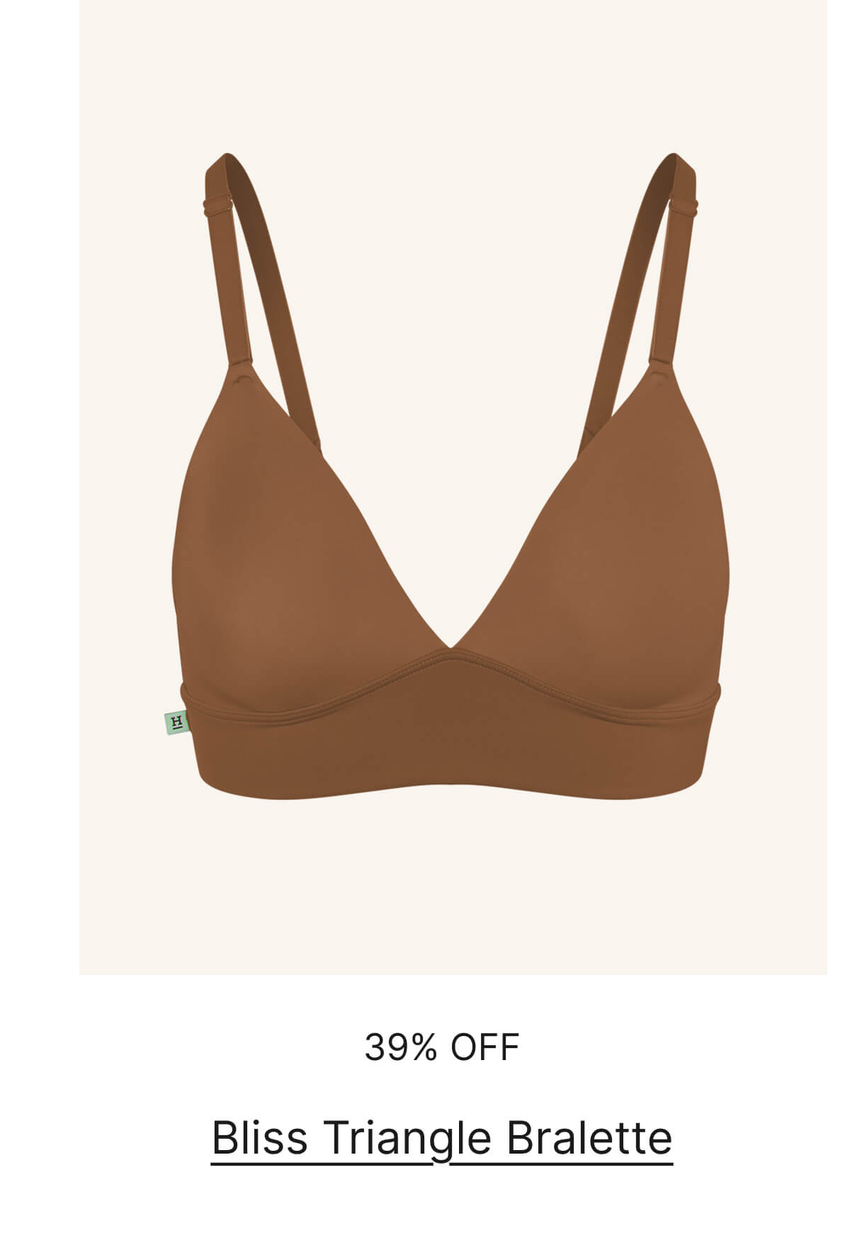 Bliss Triangle Bralette. 39% off