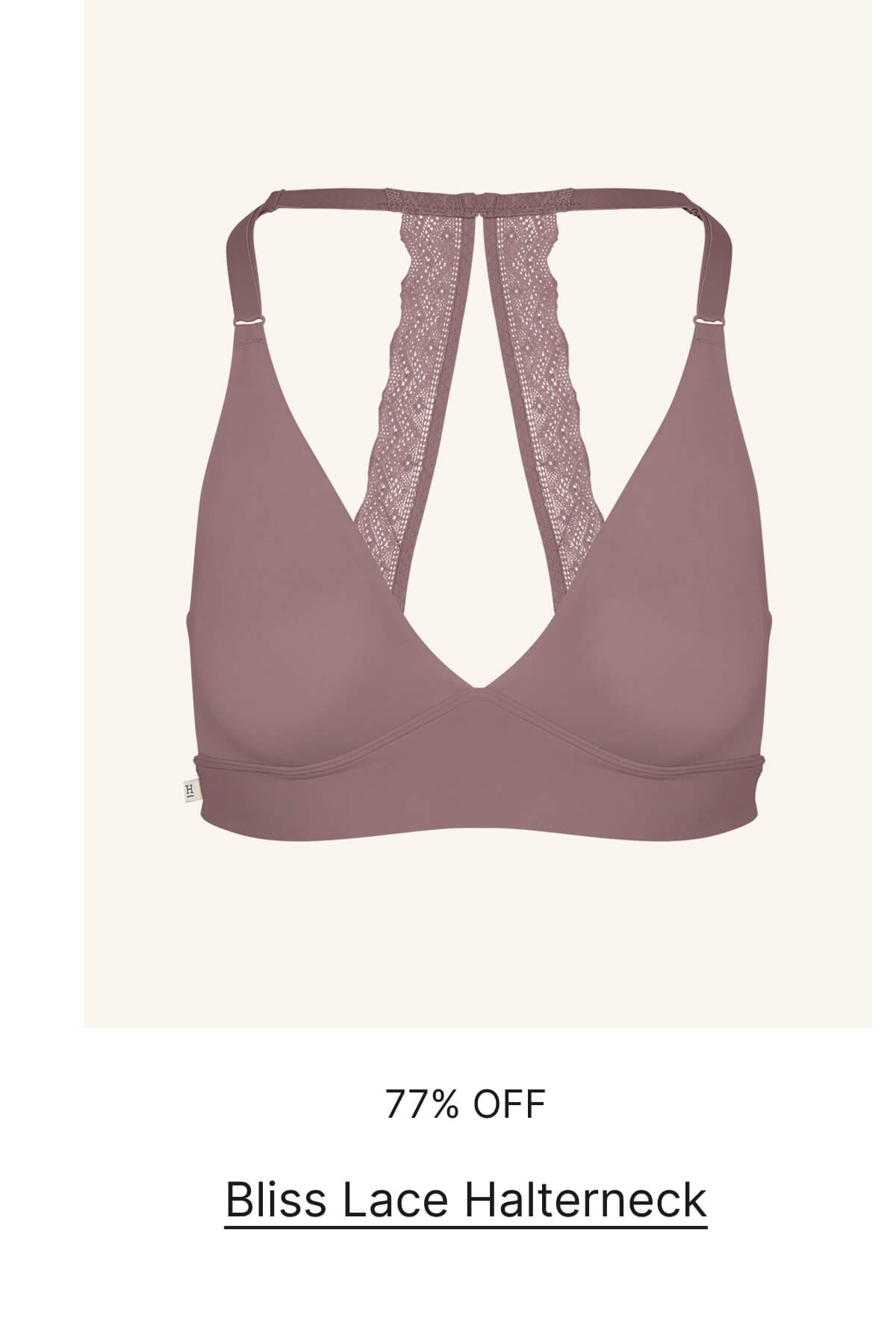 Bliss Lace Halterneck. 77% off.