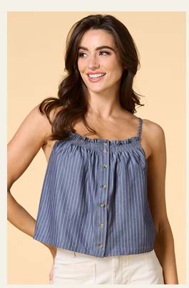 Shop Pick Up Line Chambray Tank