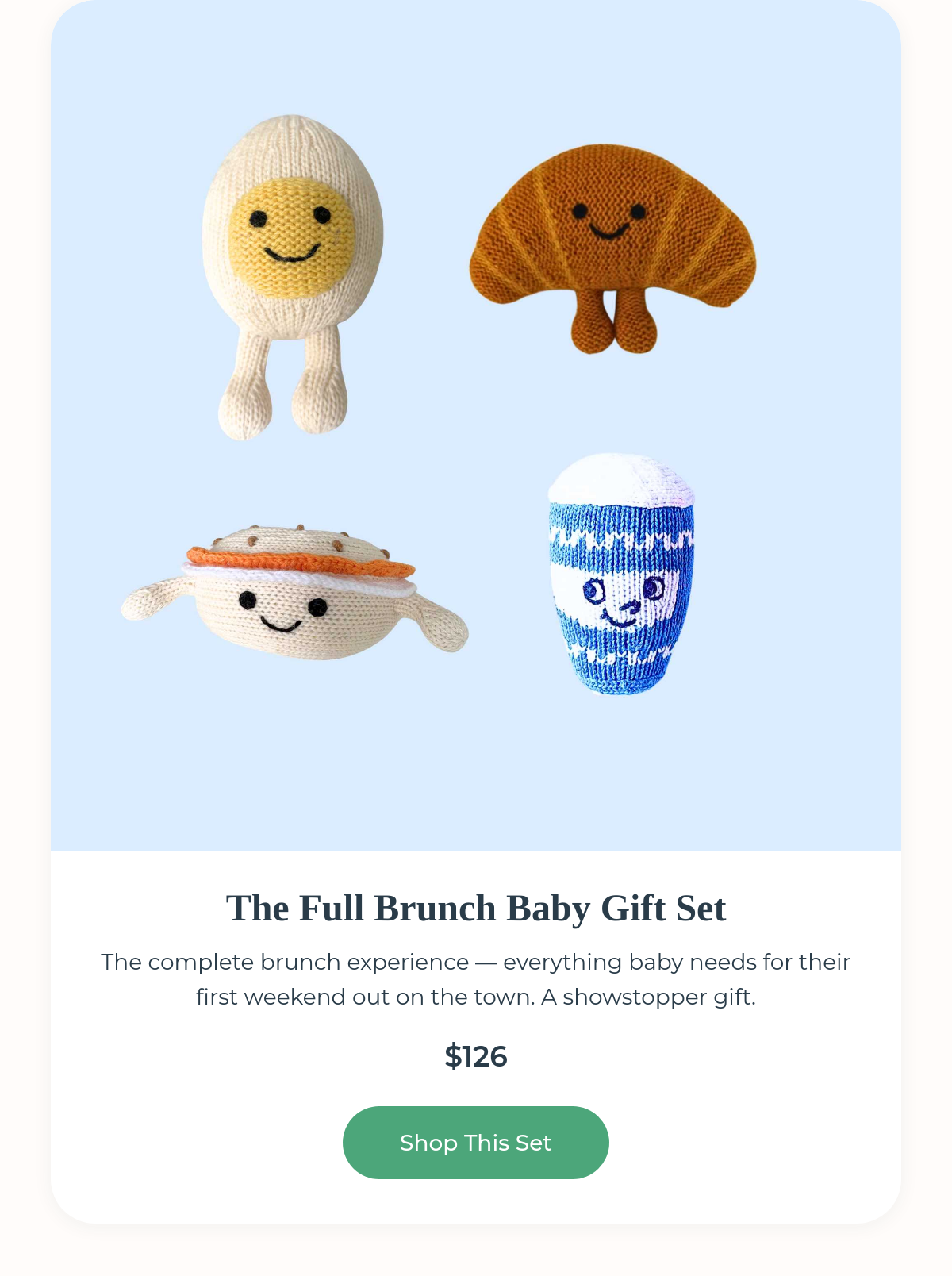 The Full Brunch Baby Gift Set product card with price