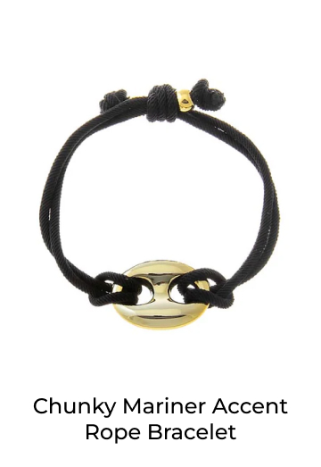 Chunky Mariner Accent Rope Bracelet