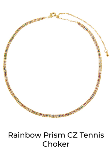 Rainbow Prism CZ Tennis Choker