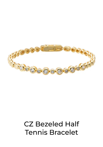 CZ Bezeled Half Tennis Bracelet