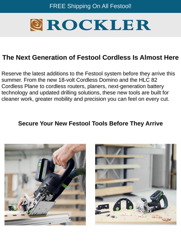 Reserve the Latest Festool Innovations
