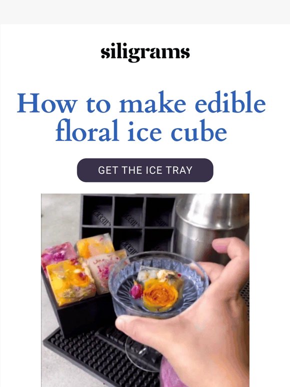 DIY: How to make floral ice cubes.