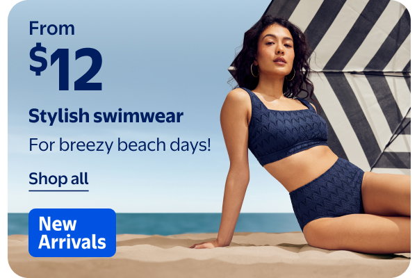 New Arrivals - From $12 - Stylish swimwear - For breezy beach days!