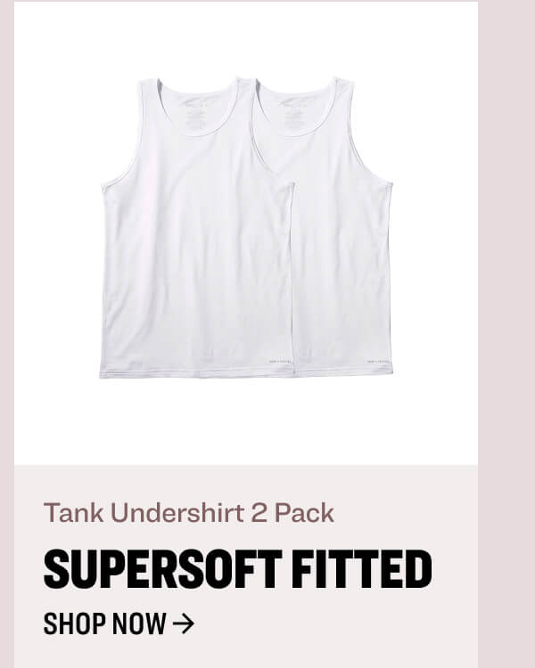 Tank Undershirt 2 Pack supersoft fitted shop now