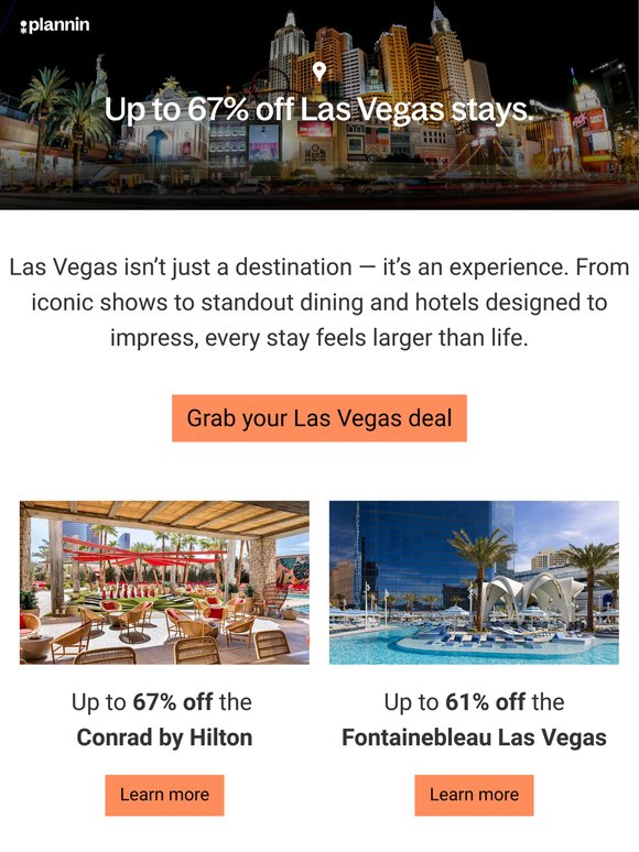 Las Vegas: Up to 67% off.