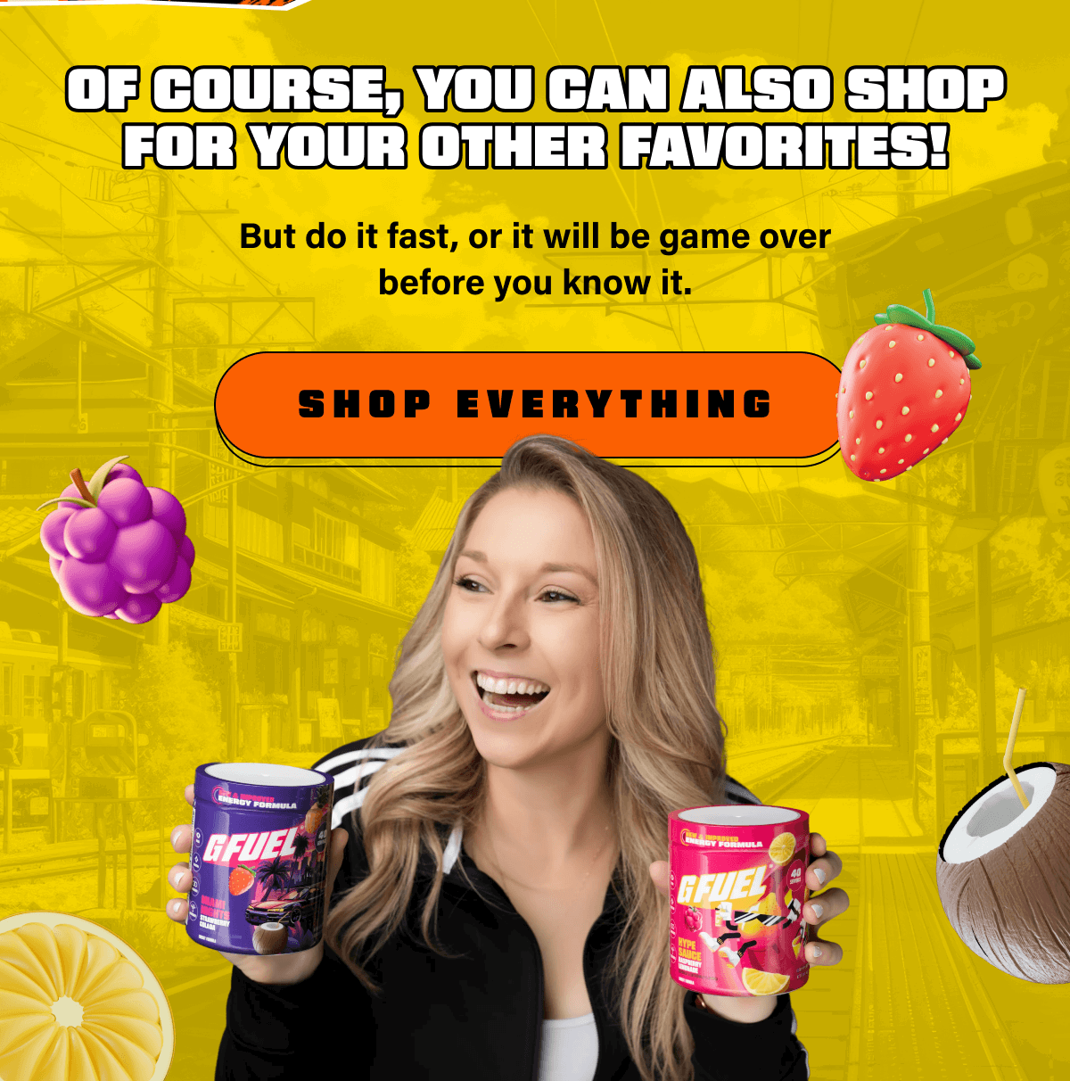 Buy one, get one free across core formulas—plus everything added throughout the week.