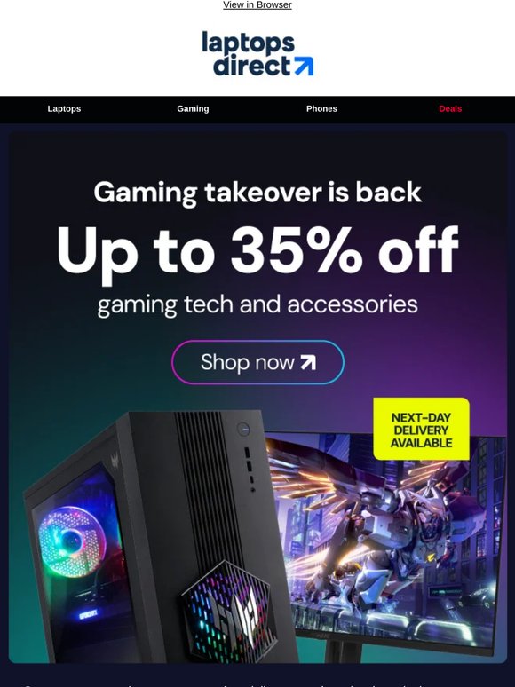 Up to 35% off gaming tech and accessories