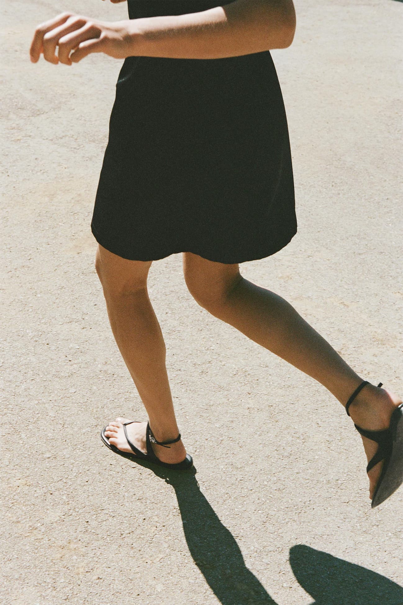 The Palermo Sandal in Black Nappa