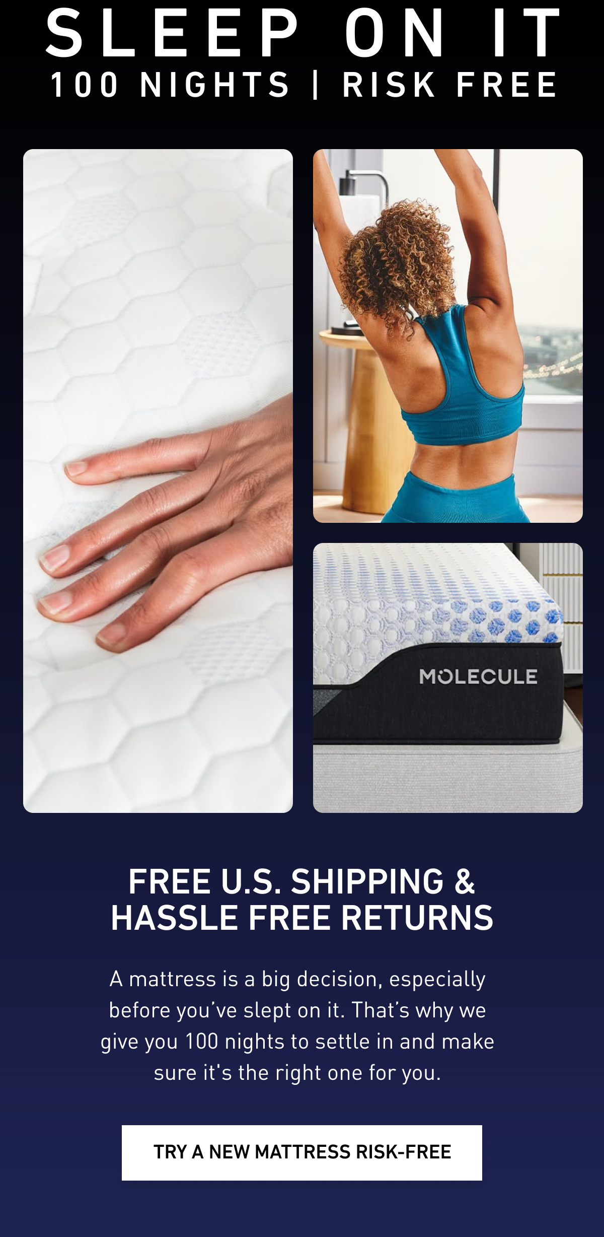 TRY A NEW MATTRESS RISK-FREE