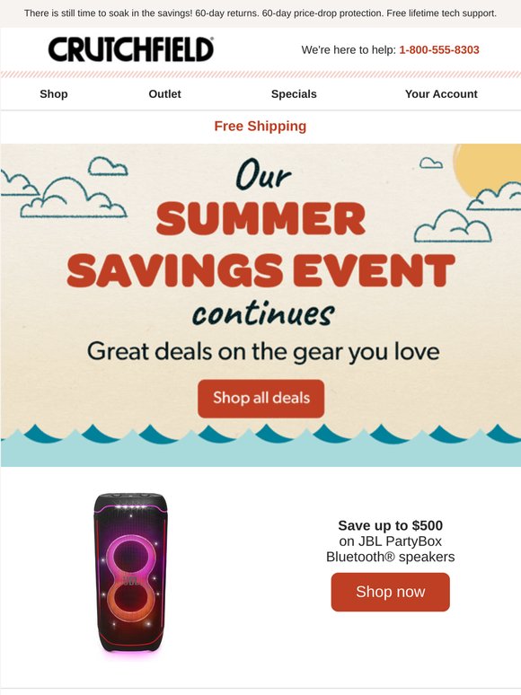 Our Summer Savings Event continues