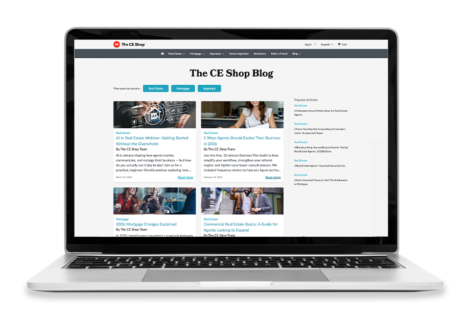 Laptop Showing The CE Shop Blog