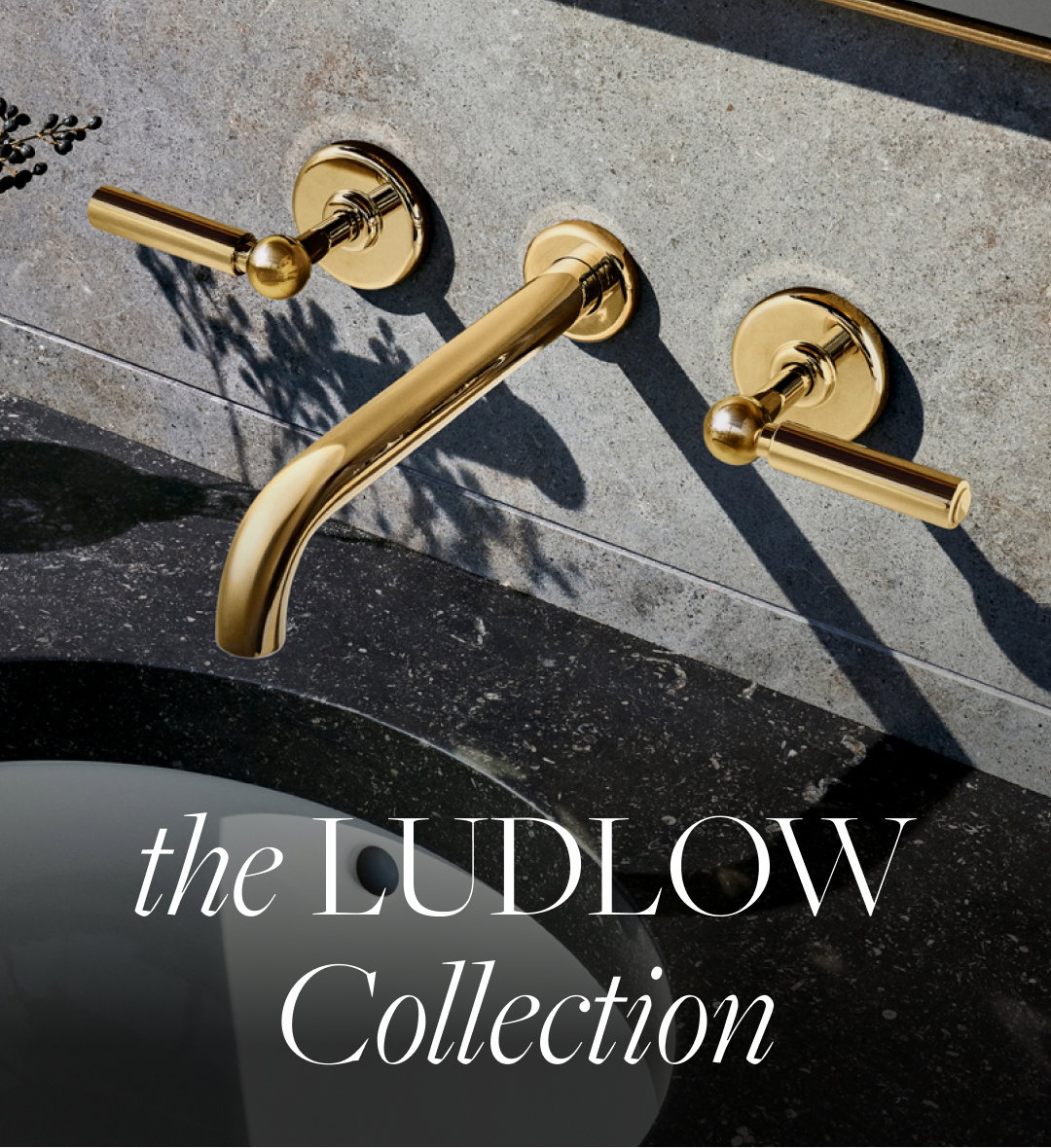 Ludlow Volta Wall Mounted Lavatory Faucet with Lever Handles