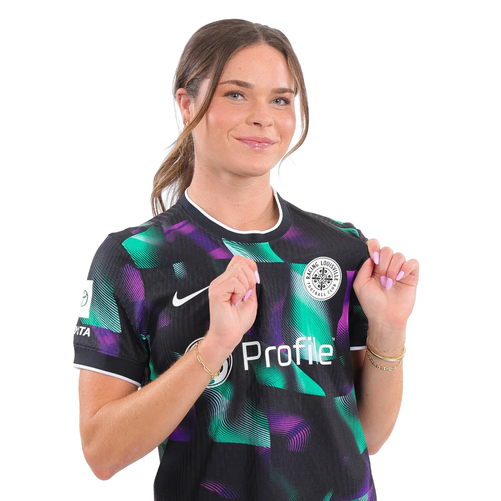 Image of 2026 Women's Racing Louisville FC Nike Third Disco Authentic Customizable Jersey