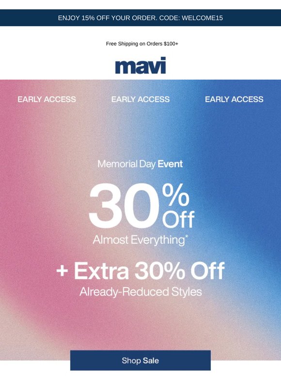 Early Access: 30% Off Almost Everything
