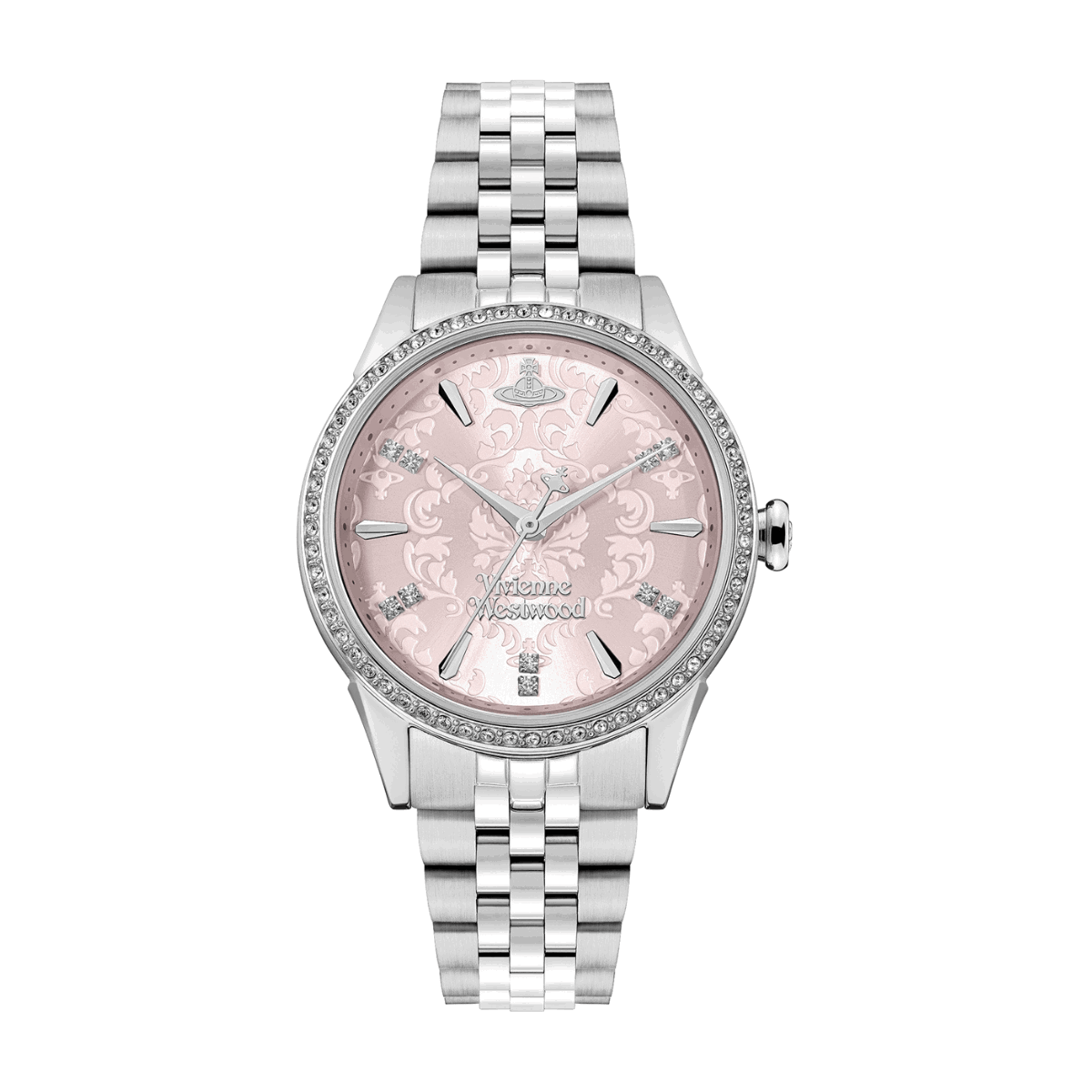 Vivienne Westwood Silver Pink Little Wallace Bracelet Watch
