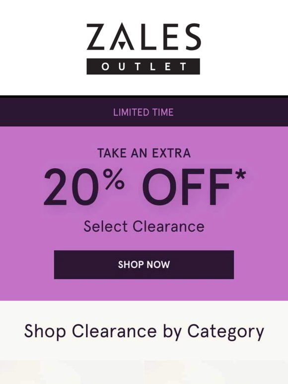 Extra 20% OFF* Select Clearance 💸