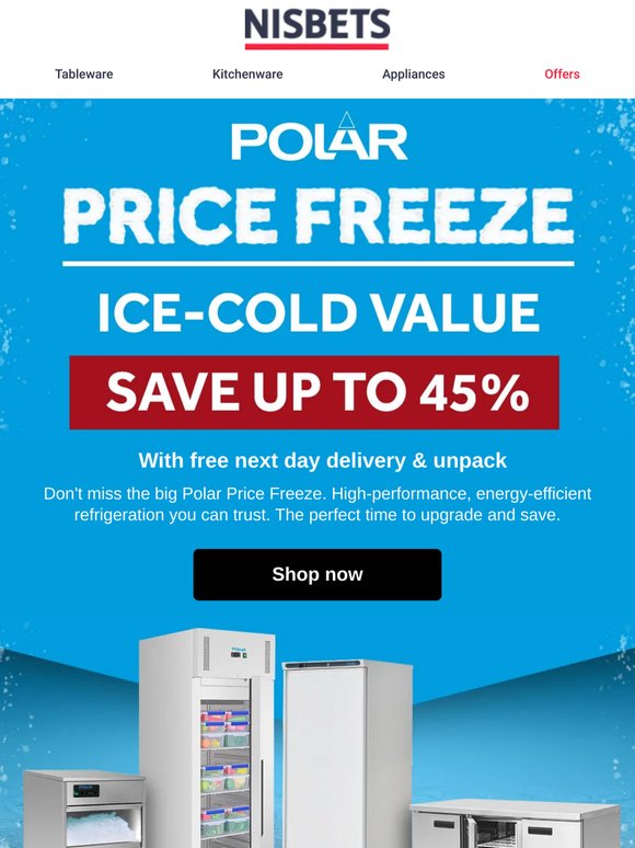 Polar Price Freeze: up to 45% off refrigeration