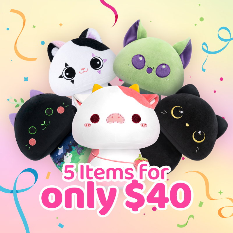 MeWaii® Only $40 for 5 Items Mushroom Family Kawaii Plush Pillow Squish Toy
