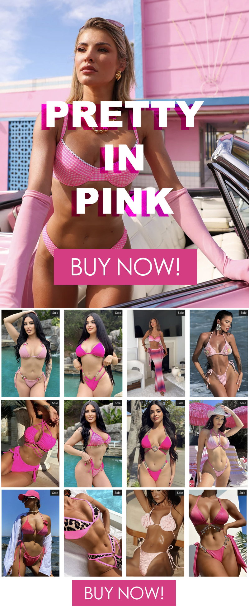 Sexy Pink Swimsuits For Summer!